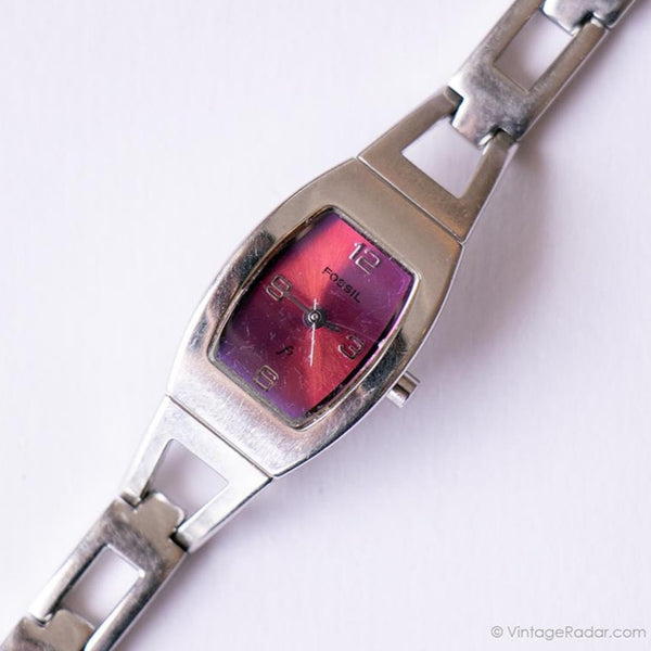 Rango de color púrpura Fossil De las mujeres reloj | Vestido de damas pequeñas reloj