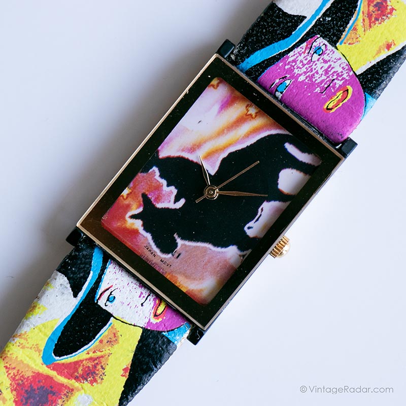 Vintage Colorful Abstract Watch | Free Range Cowboy Wristwatch ...