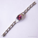 Vintage Purple-Dial Fossil Damen Uhr | Winzige Damen kleiden sich Uhr