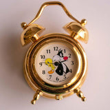 Ancien Tweety et Sylvester Tiny Table Clock | 1996 Westclox montre