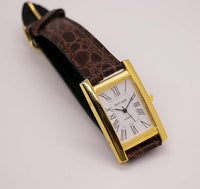 Cuarzo rectangular de oro rectangular reloj | Vintage elegante reloj