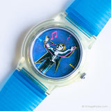 Chef de file du bleu vintage montre | Montre-bracelet d'opéra rétro
