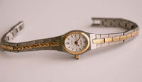 Vintage bicolore Elgin Quartz en diamant montre Pour les femmes | Minuscule Elgin montre