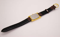 Unisex rechteckig goldener Quarz Uhr | Vintage elegant Uhr