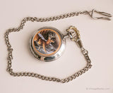 Vintage -Hirschpockt Uhr | Silbertoner Naturtasche Uhr