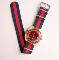 RARE Vintage Red Dial Timex Date Watch for Men with NATO Strap - Vintage Radar