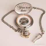 Vintage Stag Pocket Watch | Silver-tone Nature Pocket Watch