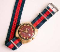 RARE Vintage Red Dial Timex Date Watch for Men with NATO Strap - Vintage Radar