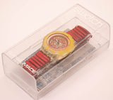 Vintage ▾ Swatch Scuba Orologio rosso marino sdk114 con scatola originale