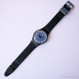 2013 Swatch GB281 Nightsea reloj | Negro y azul vintage Swatch Caballero