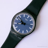 2013 Swatch GB281 Nightsa Uhr | Vintage Schwarz und Blau Swatch Mann