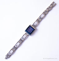 Vintage dunkelblaues Zifferblatt Fossil Damen Uhr | Quadrat Fossil Damen Uhr