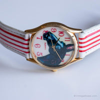 Orologio a cavallo vintage | Orologio da polso tono d'oro degli anni '90