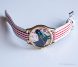 Caballo vintage reloj | Reloj de pulsera de tono de oro de los 90