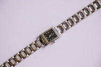 DKNY Mujer de plata reloj con dial negro de forma cuadrada