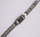 DKNY Silberne-ton-Frauen Uhr mit quadratischem schwarzem Zifferblatt