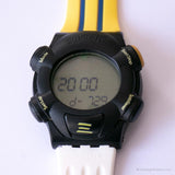 Vintage 1999 negro Swatch Derrotar reloj | Digital Chronograph reloj