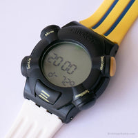 Vintage 1999 noir Swatch Battre montre | Numérique Chronograph montre