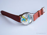 Vintage Silver-Tone Schlumpf Uhr | Japan Quarz Uhr für Damen