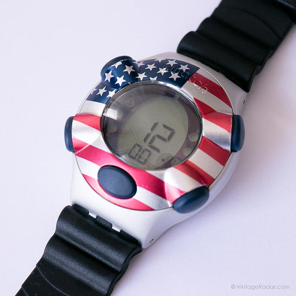 1999 Swatch Battre yqs1000f Dot Floating USA montre | Numérique Swatch