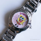 Vintage SpongeBob Watch for Ladies | 90s Stainless Steel Wristwatch