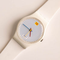 1985 Swatch Lady LW104 gepunktete Schweizer Uhr | SELTEN Swatch Lady Uhr