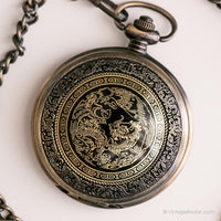 Bolsillo de dragón vintage reloj | Chaleco de oro reloj Opción de grabado