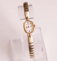 Pequeño mecánico de oro Timex reloj para ella | Damas de la década de 1960 Timex reloj