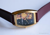 Vintage Garfield Gold-Tone Uhr | 90er Retro Cartoon Armbanduhr