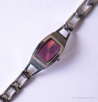 Jahrgang Fossil F2 Purple-Dial Uhr | Winziger Silberfarben Fossil Uhr für Sie