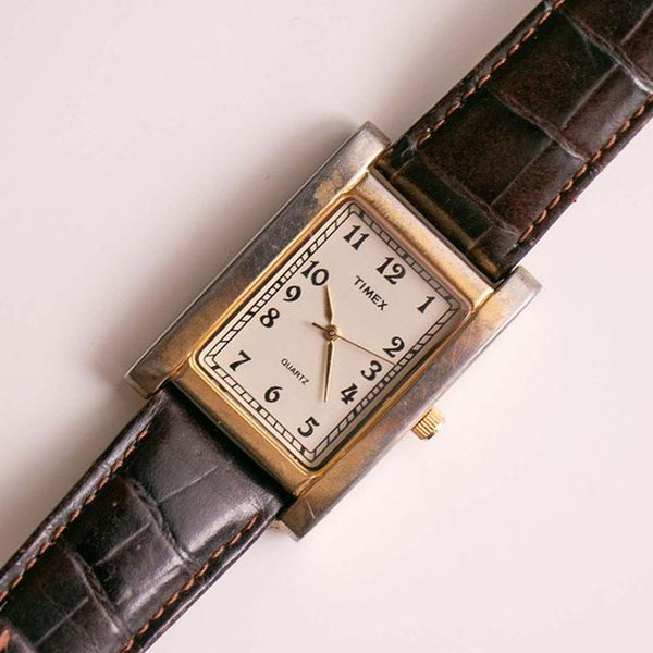 Rettangolare vintage classico Timex Guarda | Di grandi dimensioni Timex Orologio da polso per uomini