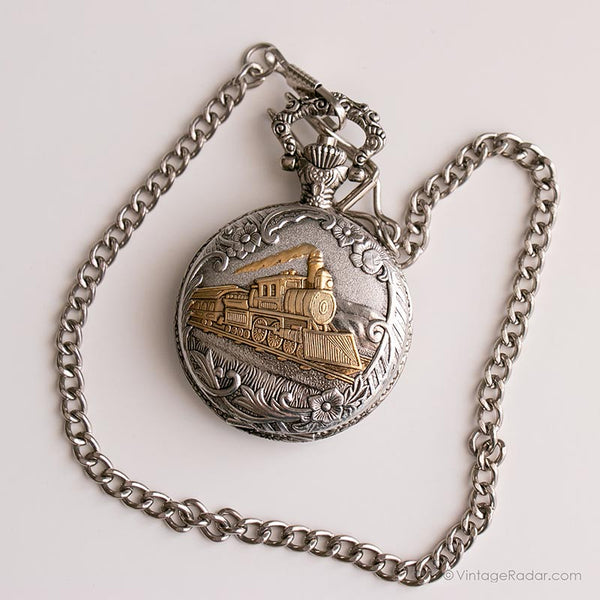 Trian Watch Vintage Railway Pocket Watch | Silver-tone Train Watch by Watch-it ...