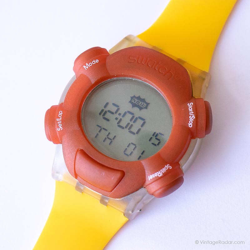 Vintage 1999 Swatch BEAT SQO100 NET. TREKKER Watch | RARE Swatch Beat ...