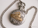 Vintage Railway Pocket Watch | Silver-tone Train Watch by Watch-it