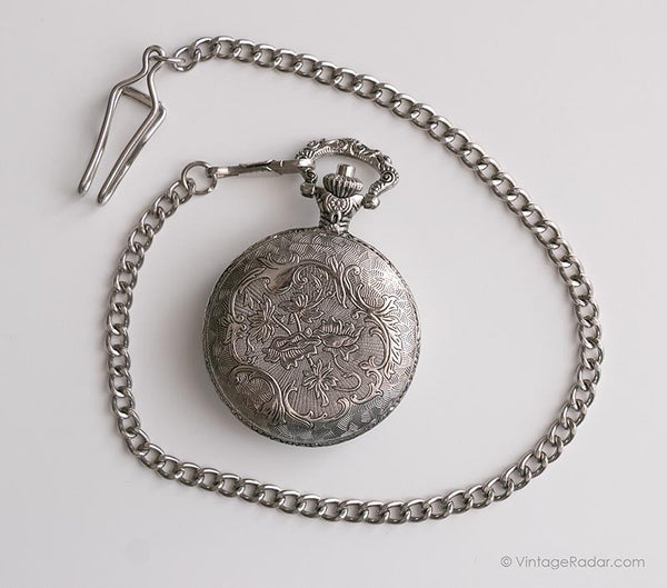Trian Watch Vintage Railway Pocket Watch | Silver-tone Train Watch by Watch-it ...
