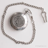 Vintage Mullingar Pewter Pocket Watch | Silver-tone Tribal Pocket Watch