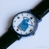 Vintage Dinosaurier Uhr | Blaue Dinosaurier -Welt -Armbanduhr