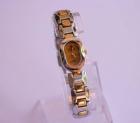Croton Silver-Tone-Damen Uhr mit Marmoreffekt -Zifferblatt | Vintage -Uhren