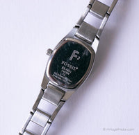 Minimaliste noir Fossil montre Pour les femmes | Minuscule occasion vintage montre