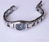 Minimalistisches Schwarz-Dial Fossil Uhr für Frauen | Winzige Vintage -Anlass Uhr