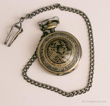 Bolsillo de dragón de tonos dorados reloj | Bolsillo personalizado reloj