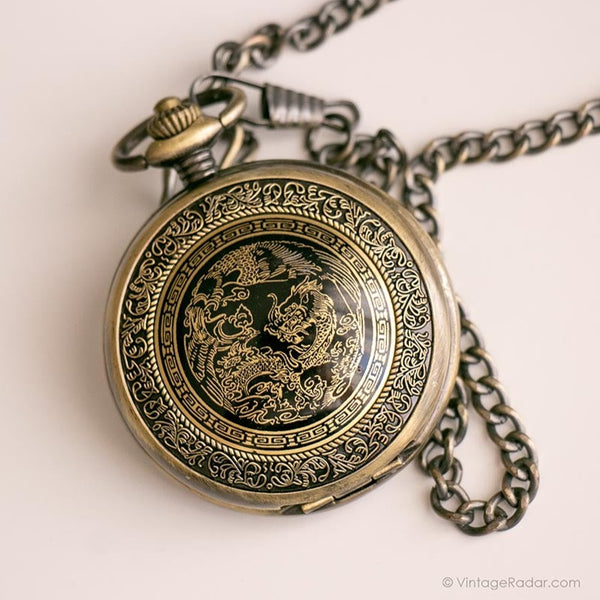 Montre De Poche Homme Personnalisée Avec Photo Et Texte - Vintage Avec Chaîne - Cadeau Parfait