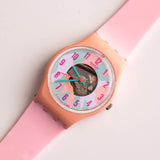 1988 Swatch Lady LP106 CAMOUFLAGE Watch | 80s Skeleton Swatch Lady