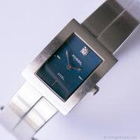 Vintage bleu Fossil Bracelet montre | Minimaliste Fossil Bracelet montre