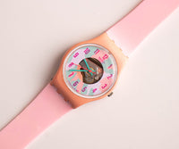 1988 Swatch Lady LP106 CAMOUFLAGE Watch | 80s Skeleton Swatch Lady