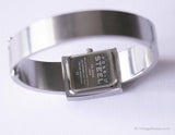 Vintage Blue-dial Fossil Bangle Watch | Minimalist Fossil Bracelet Watch