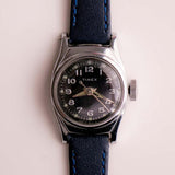 Meccanico vintage degli anni '60 Timex Guarda | Quadrante nero Timex Orologio da donna