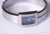 Vintage Blue-dial Fossil Bangle Watch | Minimalist Fossil Bracelet Watch