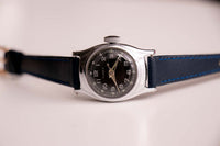 Mécanique vintage des années 1960 Timex montre | Cadran noir Timex Aux femmes montre