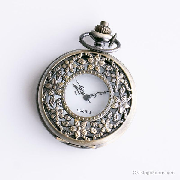 Vintage Floral Pocket Watch | Ladies Pocket Watch